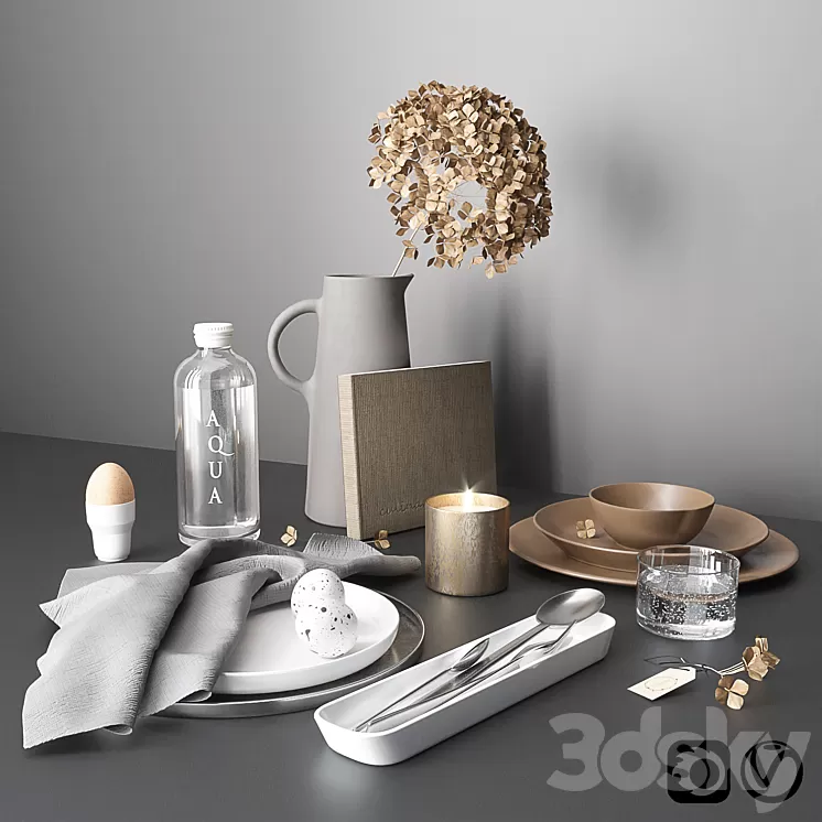 Minimalist tableware 3D Model