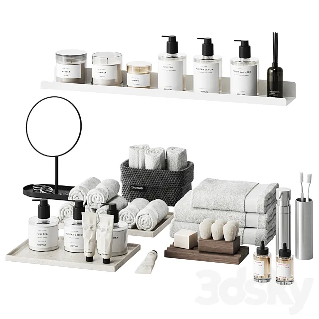 Minimalistic bathroom accessories 2 3D Model
