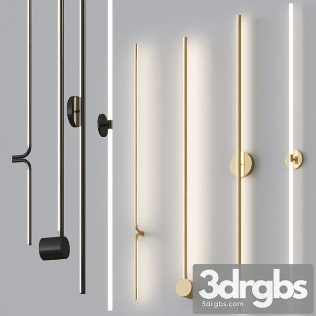 Minimalistic thin wall lamps set Minimalistic thin wall lamps set