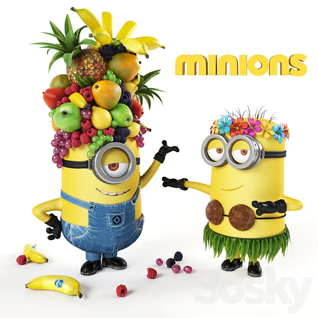 Minions on vacation 3D Model Minions on vacation 3D Model