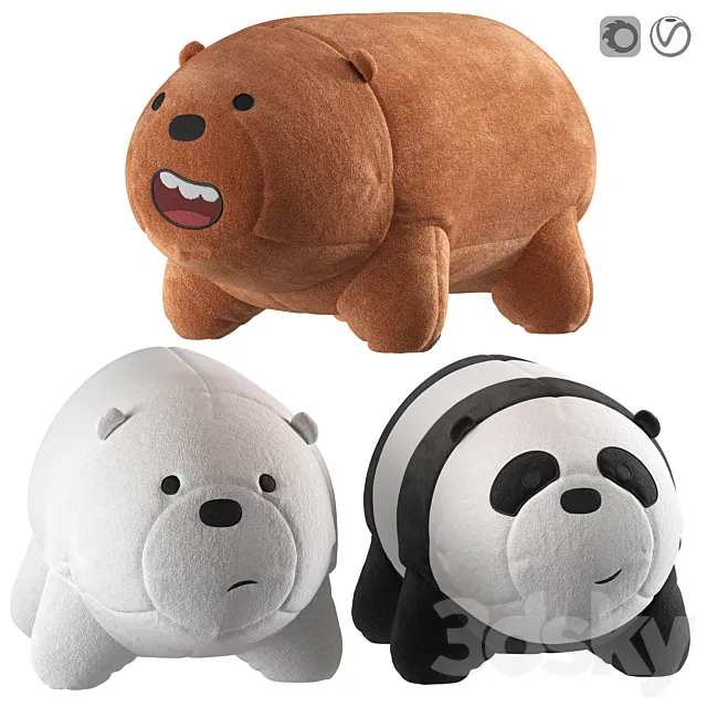 Miniso We Bare Bears 3D Model Miniso We Bare Bears 3D Model
