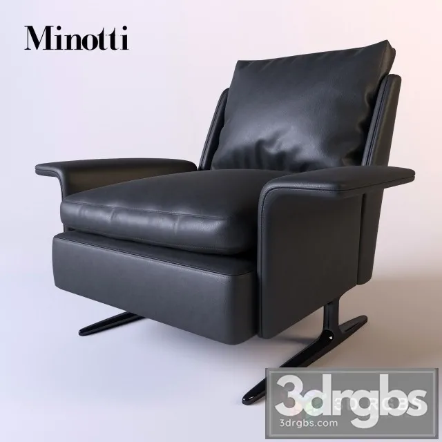 Minoti Armchair Leather Black 3D Model Download Minoti Armchair Leather Black 3D Model Download