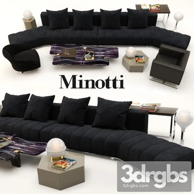 Minoti Sofa 01 3D Model Download