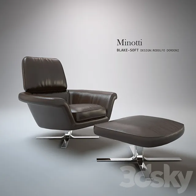 Minotti _ BLAKE-SOFT 3D Model Minotti _ BLAKE-SOFT 3D Model
