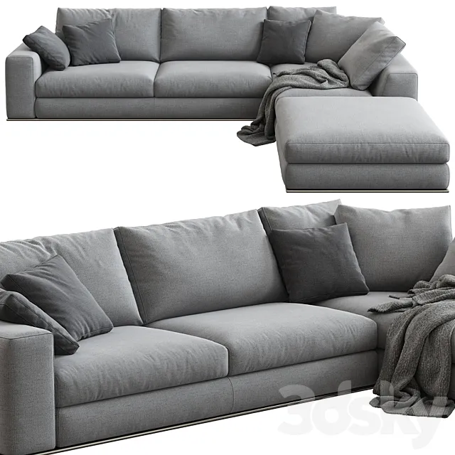 Minotti _ Hamilton Corner Sofa 3D Model Minotti _ Hamilton Corner Sofa 3D Model