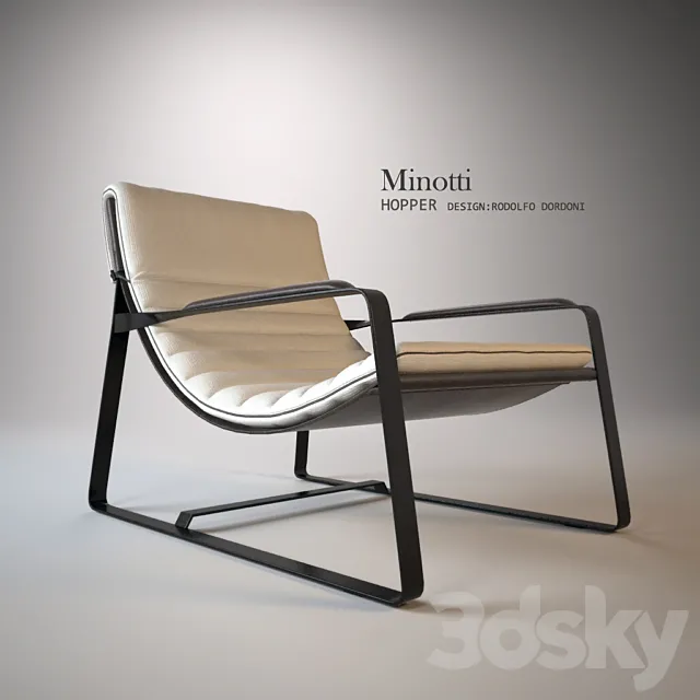 Minotti _ HOPPER 3DModel Minotti _ HOPPER 3DModel