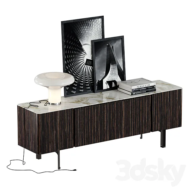 Minotti _ LOU Sideboards 2018 Set 3DModel Minotti _ LOU Sideboards 2018 Set 3DModel