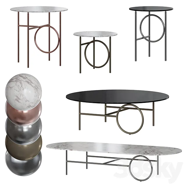 Minotti _ Ring Table 3D Model Minotti _ Ring Table 3D Model