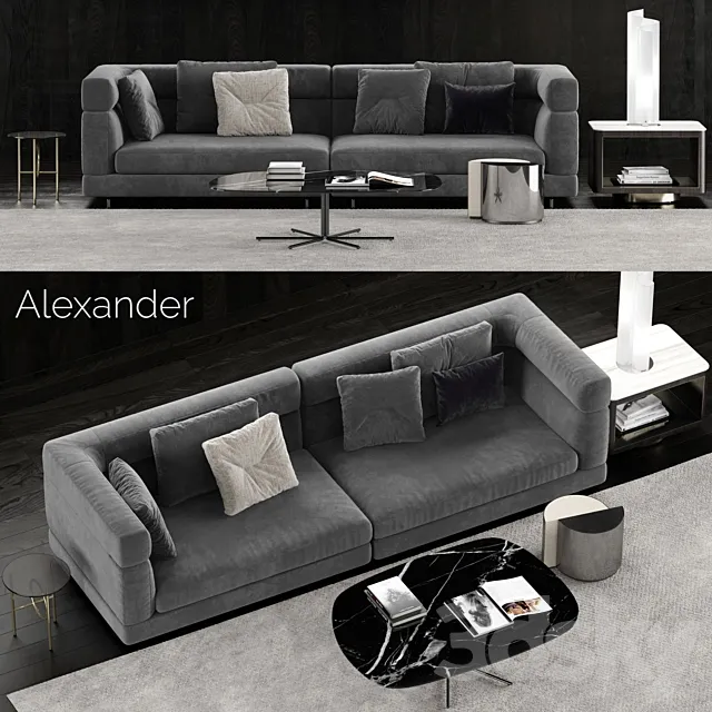 Minotti Alexander Sofa 3 3DModel Minotti Alexander Sofa 3 3DModel