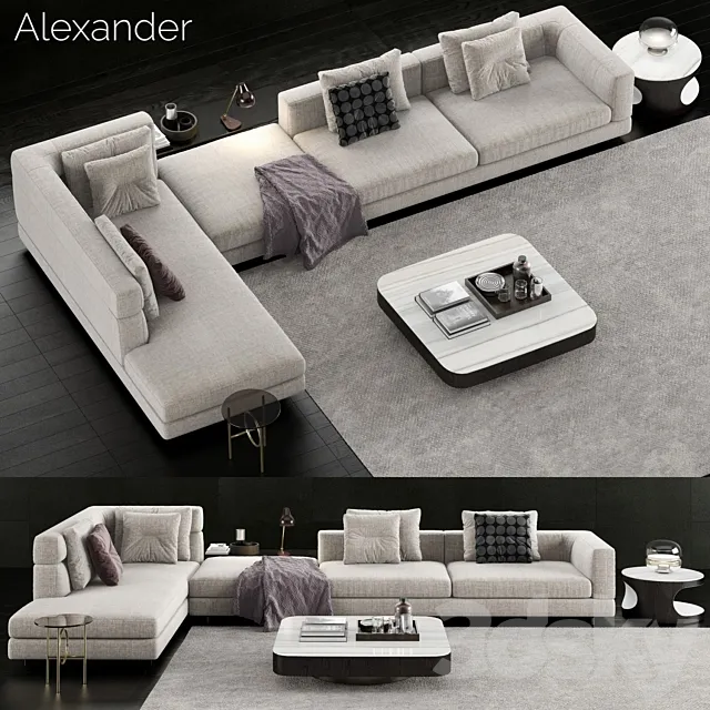 Minotti Alexander Sofa 3DModel Minotti Alexander Sofa 3DModel