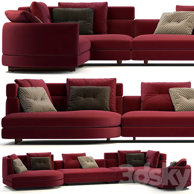 Minotti alexander sofa 3DModel Minotti alexander sofa 3DModel
