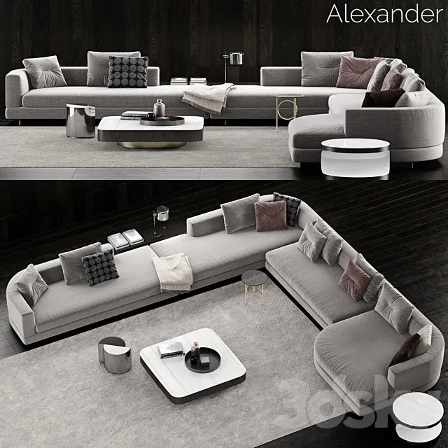 Minotti Alexander Sofa 4 3DModel Minotti Alexander Sofa 4 3DModel