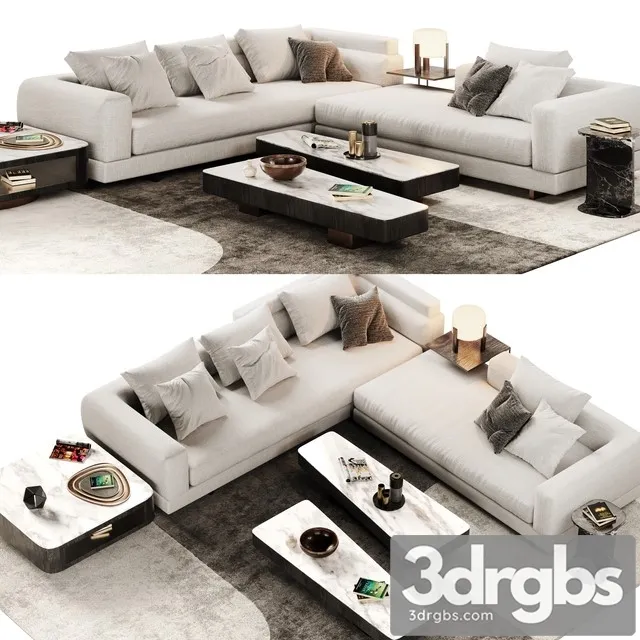 Minotti Alexander Sofa Opcion 1 3D Model Download