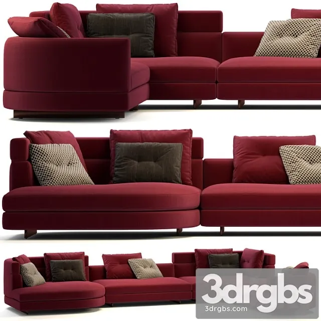 Minotti alexander sofa_3 2 3D Model Download