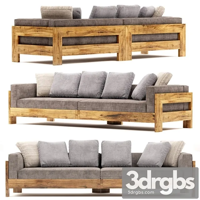 Minotti alison outdoor sofa 2 3D Model Download