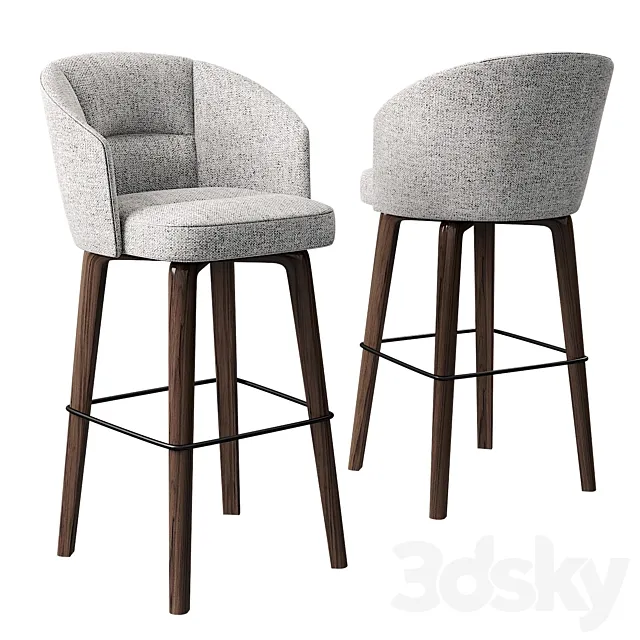 Minotti amelie stool 3D Model Minotti amelie stool 3D Model