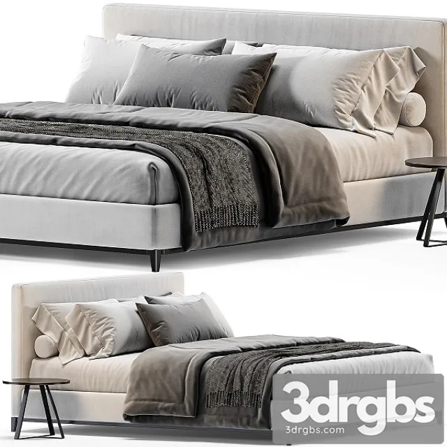 Minotti Andersen Bed 01 3D Model Download
