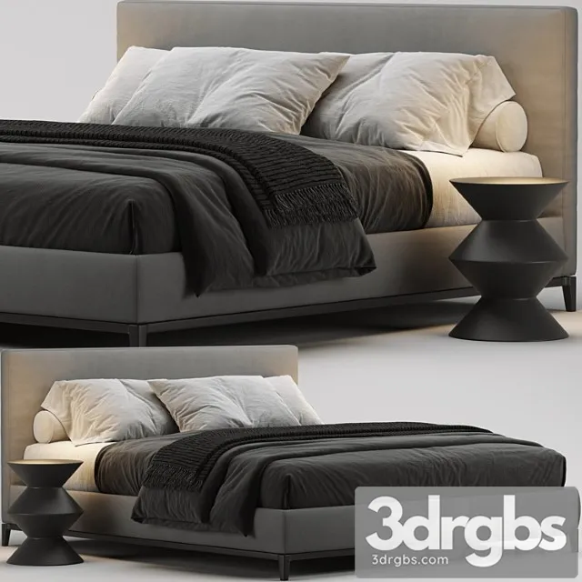 Minotti andersen bed 2 3D Model Download