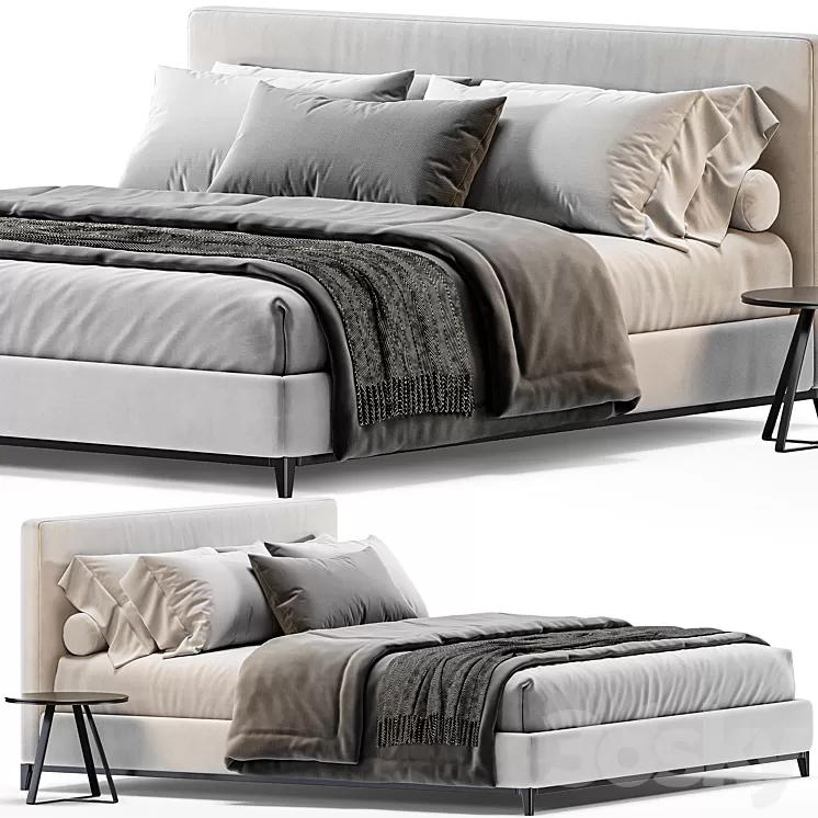 Minotti Andersen Bed 3D Model Free Download