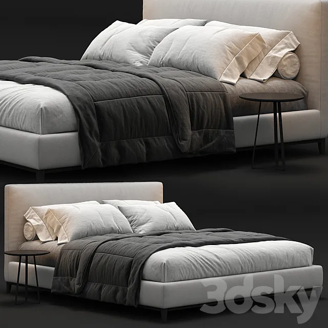 Minotti Andersen bed 3DModel Minotti Andersen bed 3DModel