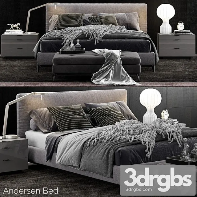 Minotti andersen bed_1 2 3D Model Download