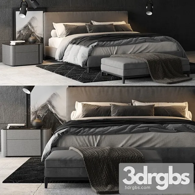 Minotti andersen bed_2 2 3D Model Download