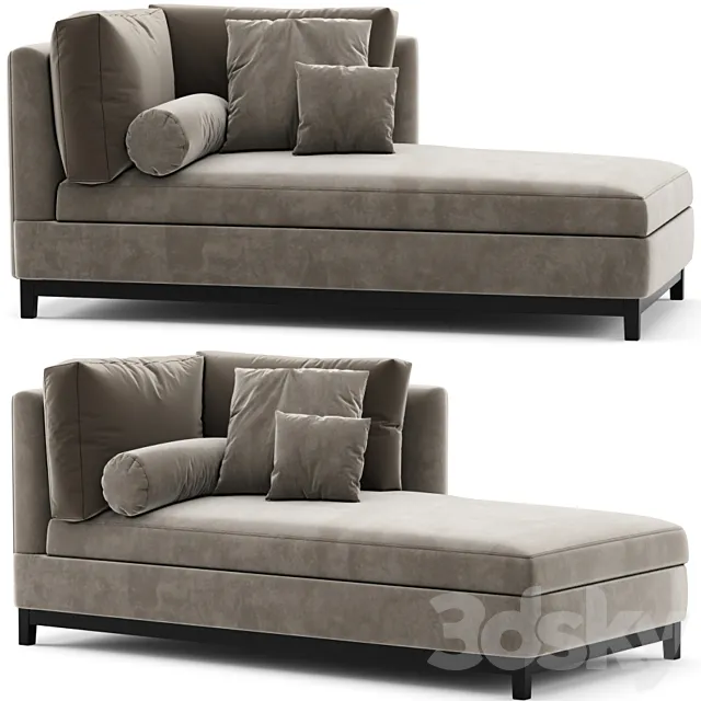 Minotti Andersen Chaise Lounge 3DModel Minotti Andersen Chaise Lounge 3DModel