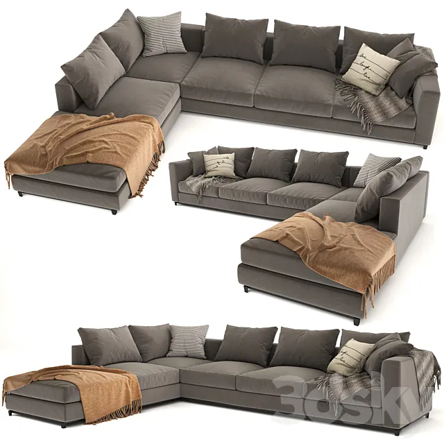 Minotti Andersen corner sofa 3D Model Minotti Andersen corner sofa 3D Model