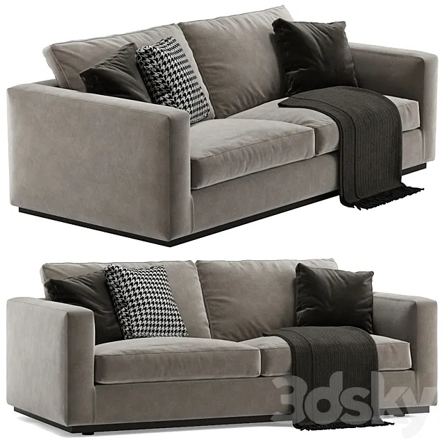 Minotti Andersen Line sofa 2 seats 3D Model Minotti Andersen Line sofa 2 seats 3D Model