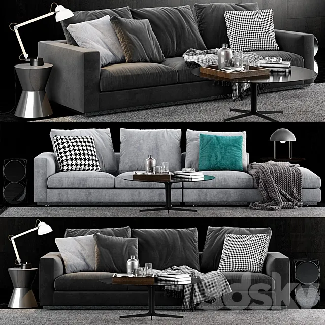 Minotti Andersen Line Sofa 3 3DModel