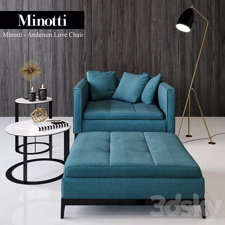 Minotti Andersen Love Chair 3D Model