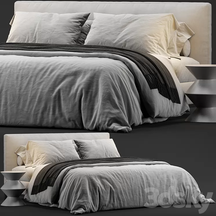 Minotti Andersen Quilt Bed 3D Model Minotti Andersen Quilt Bed 3D Model