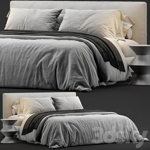 Minotti Andersen Quilt Bed 3DModel Minotti Andersen Quilt Bed 3DModel