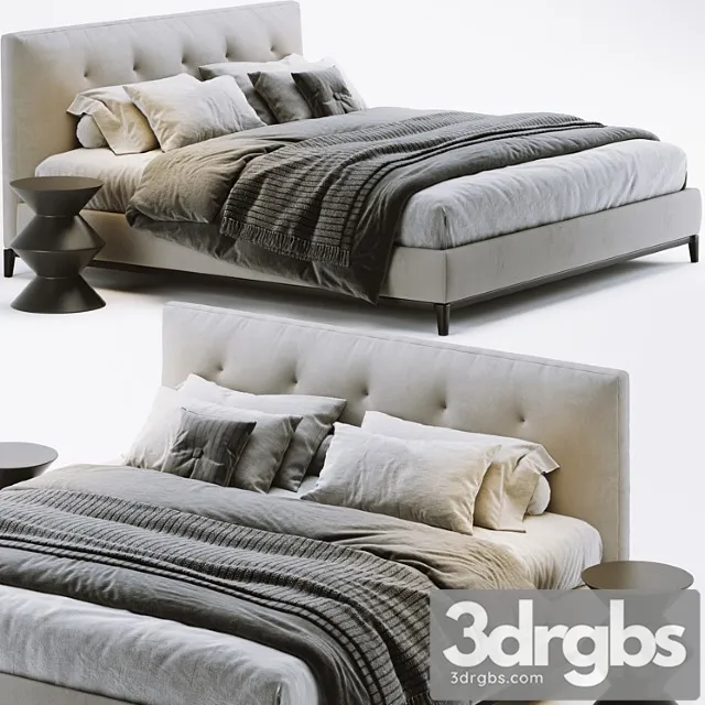 Minotti andersen quilt bed_2 2 3D Model Download