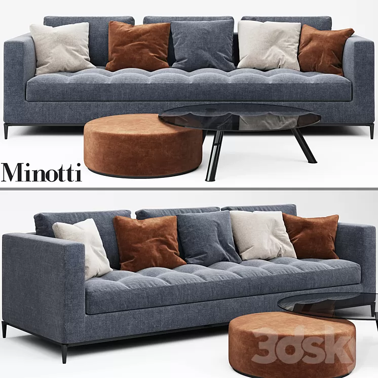 Minotti ANDERSEN QUILT Sofa 3D Model