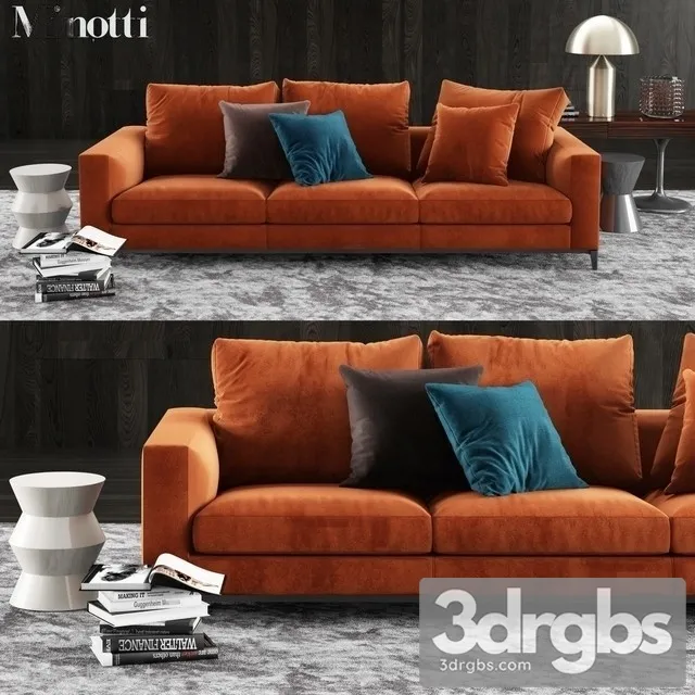 Minotti Andersen Rodolfo Dordoni Sofa 3D Model Download