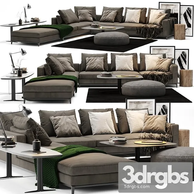 Minotti – andersen sofa 2 3D Model Download