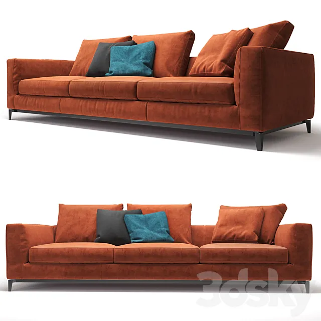 Minotti Andersen sofa 3-seater 3DModel Minotti Andersen sofa 3-seater 3DModel