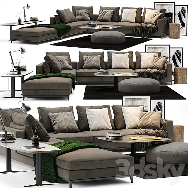 Minotti – Andersen Sofa 3D Model