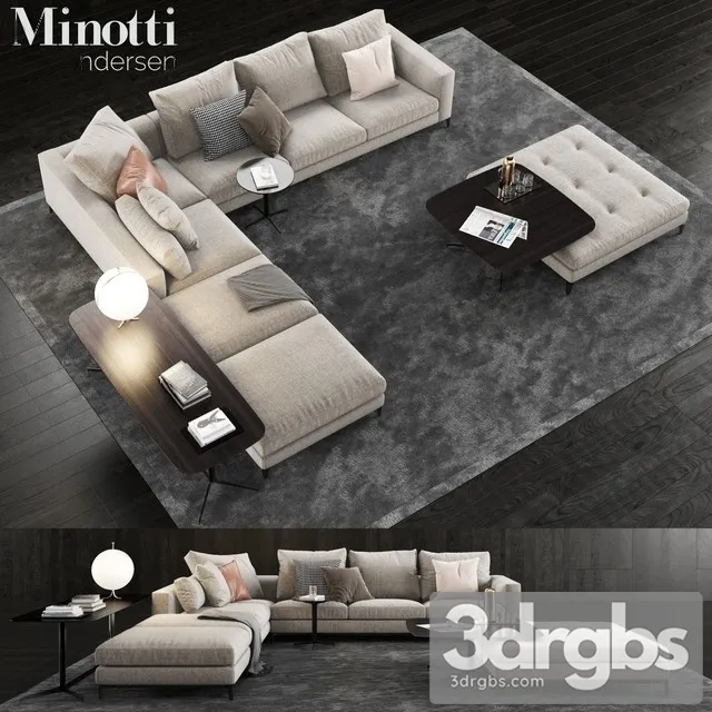 Minotti Andersen Sofa 3D Model Download