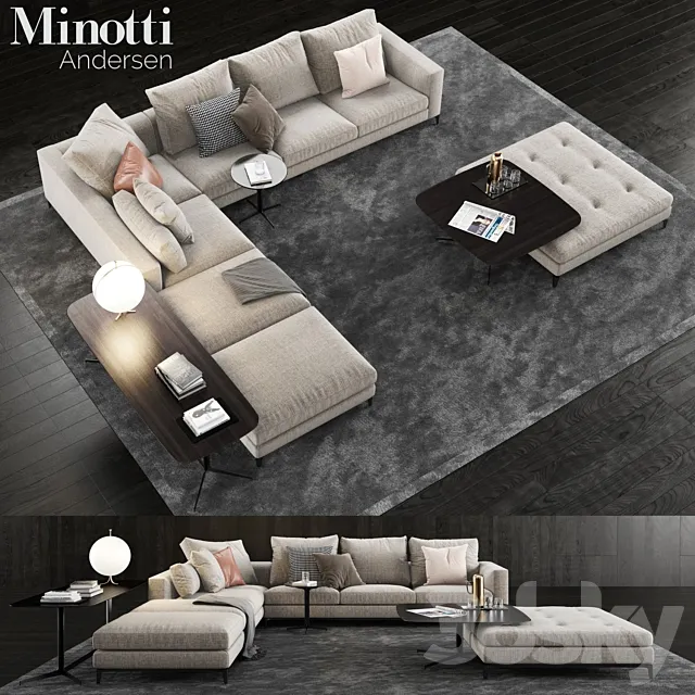 Minotti Andersen Sofa 3DModel Minotti Andersen Sofa 3DModel