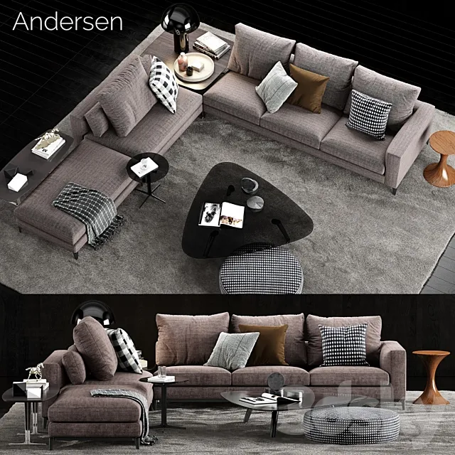 Minotti Andersen Sofa 4 3DModel Minotti Andersen Sofa 4 3DModel