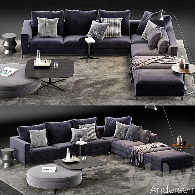 Minotti Andersen Sofa 5 3DModel Minotti Andersen Sofa 5 3DModel