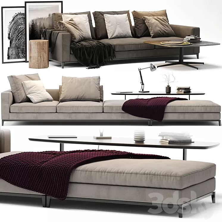 Minotti Andersen Sofa B 3D Model