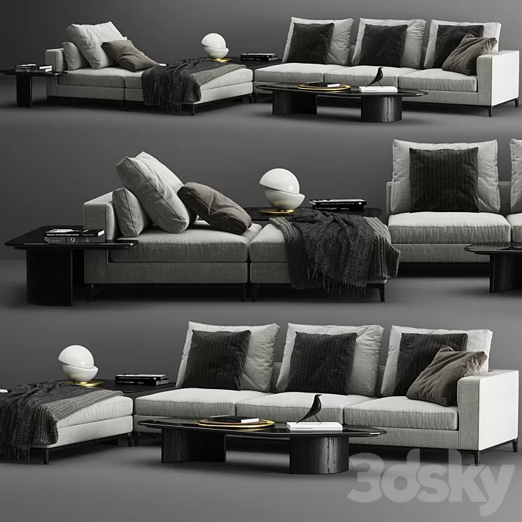 Minotti Andersen Sofa C 3D Model