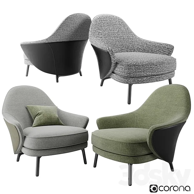 Minotti ANGIE Armchair 3DModel