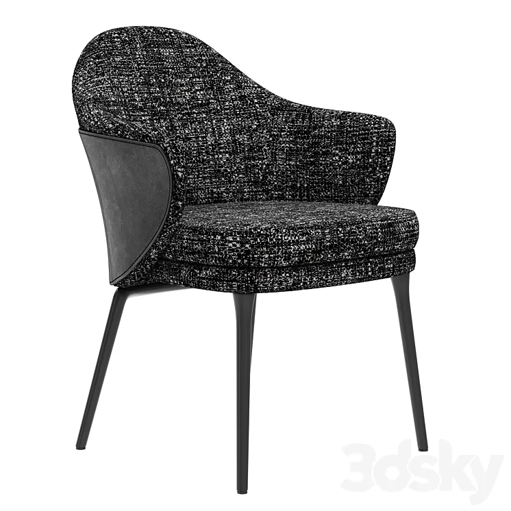 Minotti angie dining chair 3D Model Minotti angie dining chair 3D Model