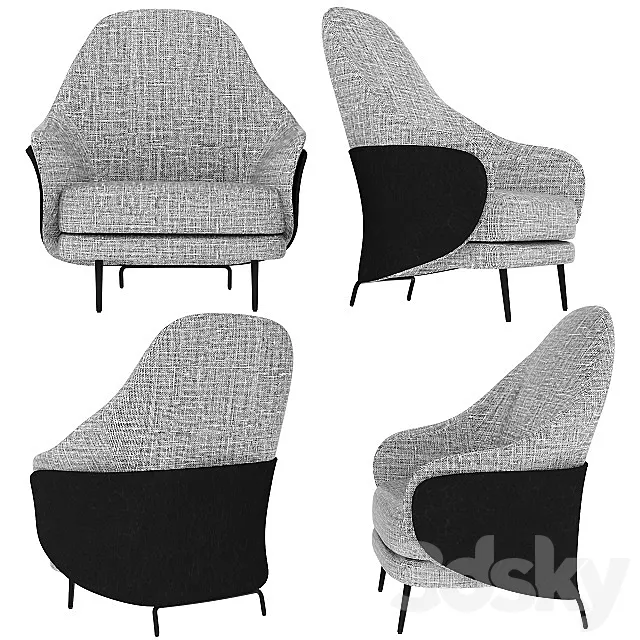 Minotti Angie GamFratesi design armchair 3D Model