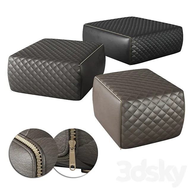 Minotti ashley pouf 3DModel Minotti ashley pouf 3DModel