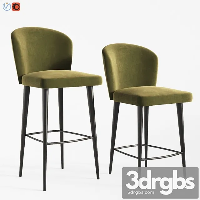 Minotti aston – barstool and counter stool 2 3D Model Download Minotti aston – barstool and counter stool 2 3D Model Download